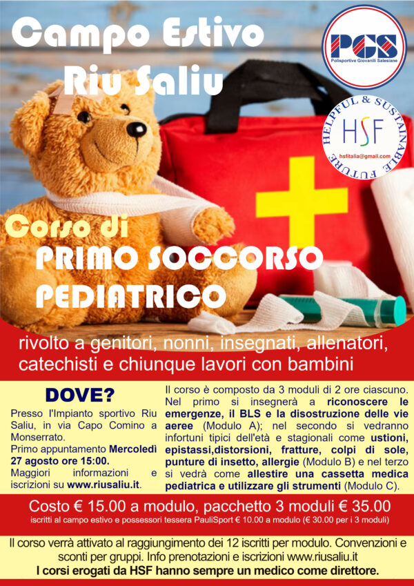 Corso Primo Soccorso Pediatrico - pacchetto 3 moduli